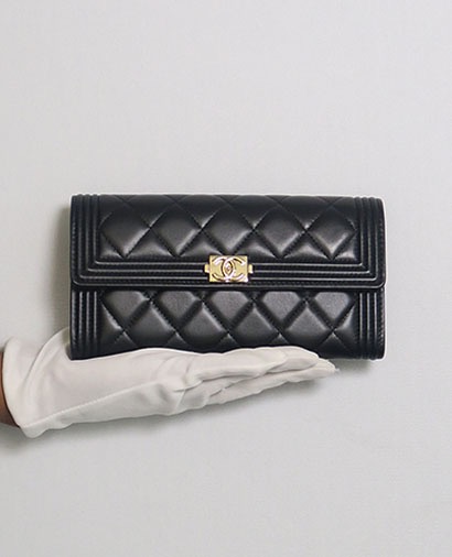 Boy Chanel Flap Wallet, front view
